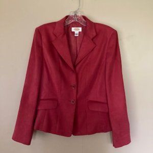 Women's jacket.  Talbot's.  Rose ultrasuede, fully lined.  Size 4